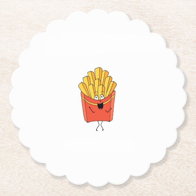 Porta-copo De Papel Batata frita temática (Frente)
