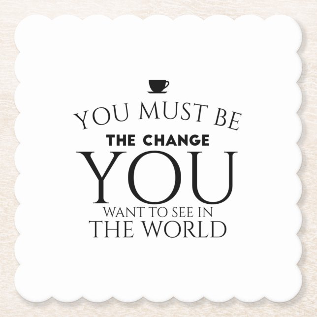 Porta-copo De Papel Be change black (Frente)