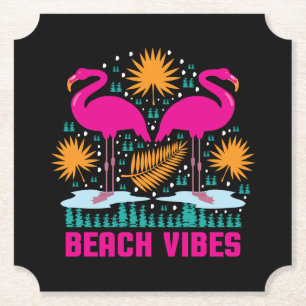 Porta-copo De Papel Beach Vibes Pink Flamingos-19501