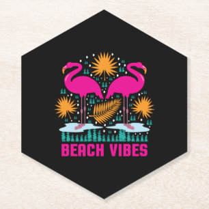 Porta-copo De Papel Beach Vibes Pink Flamingos-19501