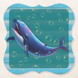 Porta-copo De Papel Bebê Baleia Paper Coasters