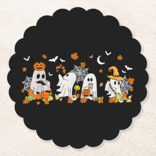 Porta-copo De Papel Bebendo Fantasma Bonito Café Halloween Queda Ghost