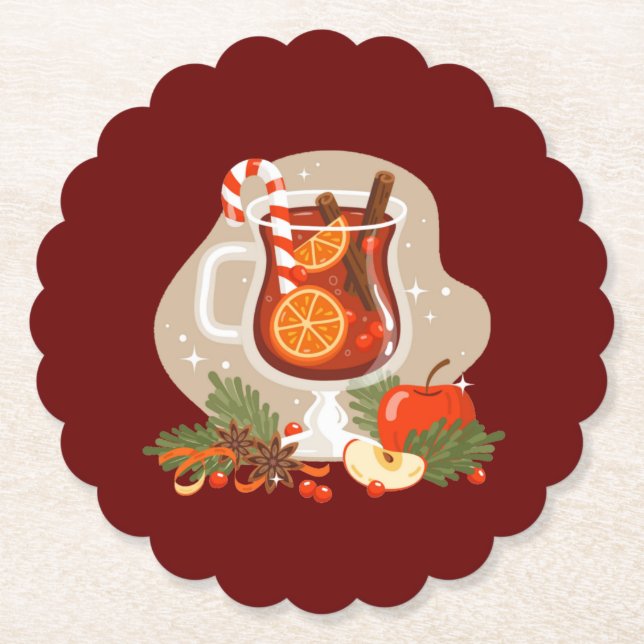 Porta-copo De Papel Bebida natalina (Frente)