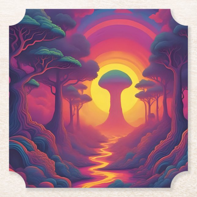 Porta-copo De Papel Beginning of The Fall Art (Frente)