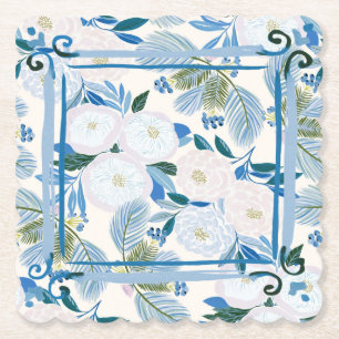Porta-copo De Papel Bela Folhagem Azul Casamento de Inverno