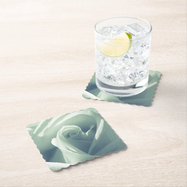 Porta-copo De Papel Belo Rosa Mint Green Flower (Insitu)