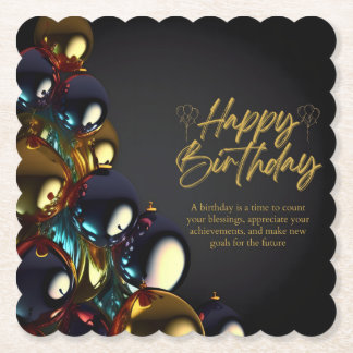 Porta-copo De Papel Bênçãos de Aniversário Elegantes