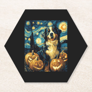 Porta-copo De Papel Bernese Mountain Cute Dog Halloween Jack O Lantern