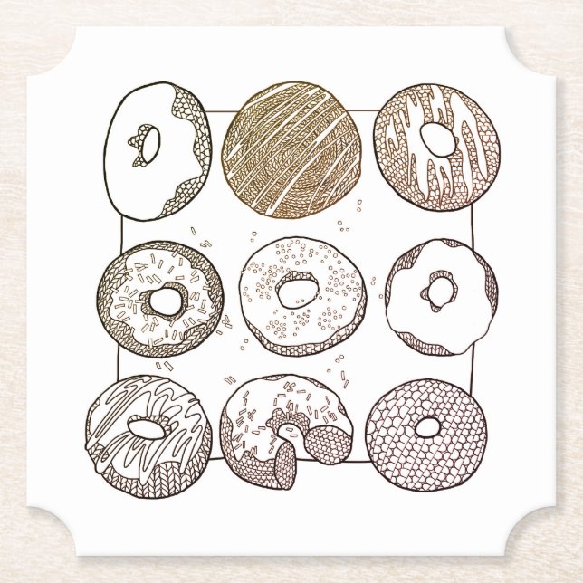 Porta-copo De Papel Bibelines de Donuts em Papel para Copos (Frente)