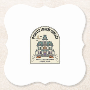 Porta-copo De Papel Biblioteca Assombrada Salem Fantasma Vintage Hallo