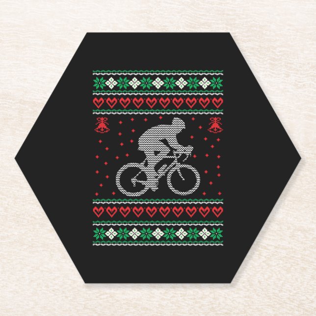 Porta-copo De Papel Bicicleta De Natal Feia (Frente)