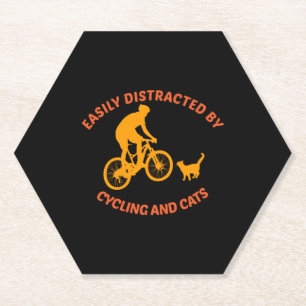 Porta-copo De Papel bicicleta e gato