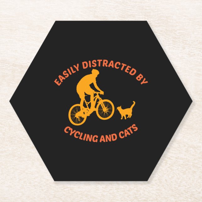 Porta-copo De Papel bicicleta e gato (Frente)
