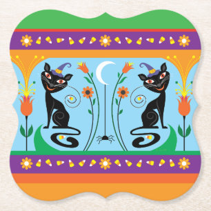 Porta-copo De Papel Bigodes Doces e Flores Assustadoras