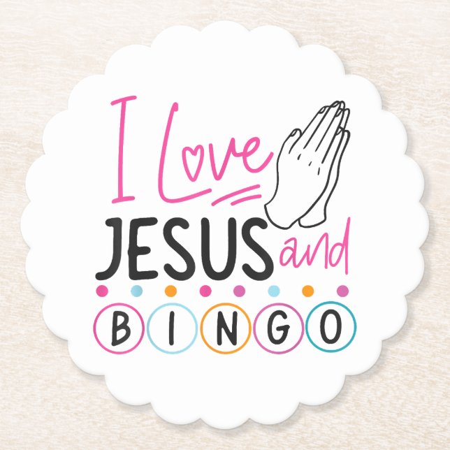 Porta-copo De Papel Bingo Player Jesus Faith Christian Adoro Jesus An (Frente)