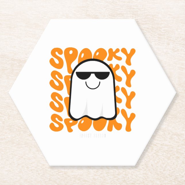 Porta-copo De Papel Black Orange Spooky Halloween (Frente)