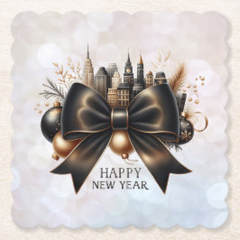 Porta-copo De Papel Black Tie New Year with Global Flair