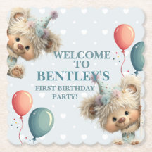 Blue Balloon Hedgehogs Celebration