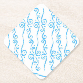 Porta-copo De Papel Blue Swirls Coaster