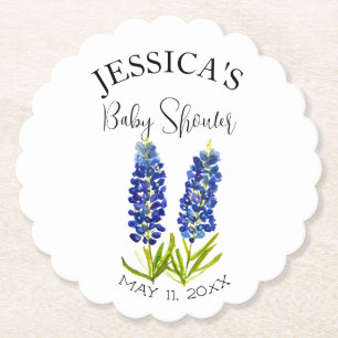 Porta-copo De Papel Bluebonnets Flores Churrasco de Bebê Menina Texas