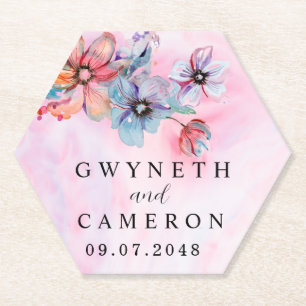 Porta-copo De Papel Blush Dourado Greenerent Suculent Dusty Casamento