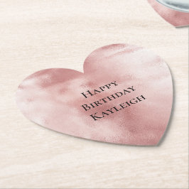 Porta-copo De Papel Blush Rosa Glamour Feminino de Aniversário