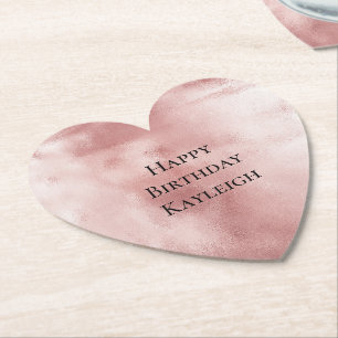 Porta-copo De Papel Blush Rosa Glamour Feminino de Aniversário