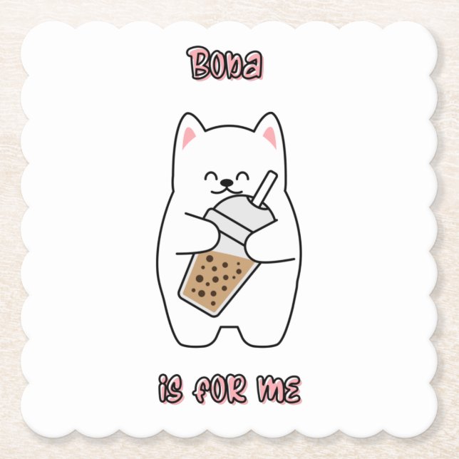 Porta-copo De Papel Boba É Para Mim (Frente)