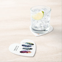 Boho Style Watercolor Feather Casamento