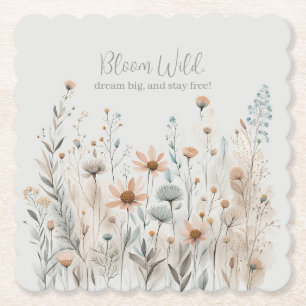 Porta-copo De Papel Boho Wildflower