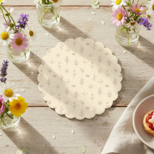 Porta-copo De Papel Boho Wildflower Rosa Pó Floral Aniversário