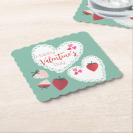 Porta-copo De Papel Bois e Morangos Felizes Dia dos Namorados