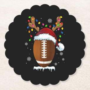 Porta-copo De Papel Bola de Futebol de Natal Luzes de Papai Noel Engra