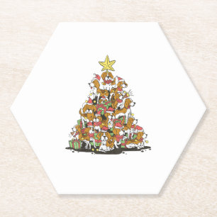 Porta-copo De Papel Bola engraçada Árvore de Natal para amantes de bea
