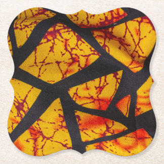 Porta-copo De Papel Bold Geometric African Wax Print Fabric - Gold, Re