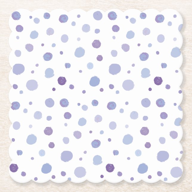 Porta-copo De Papel bolinhas pintadas à mão (Frente)