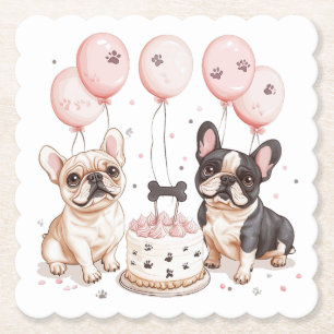 Porta-copo De Papel Bolo de Aniversário Francês