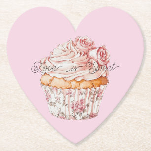 Porta-copo De Papel Bolo De Noiva Floral Com Rosas Cor De Rosa Bonito