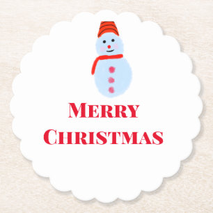 Porta-copo De Papel Boneco de neve azul Natal feliz Natal adicionar no