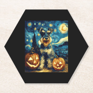 Porta-copo De Papel Bonita miniatura Schnauzer Cachorro Halloween Jack