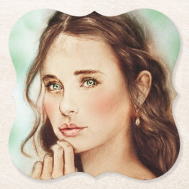 Porta-copo De Papel Bonito Elegante Senhora Formatada Porta copos, Art