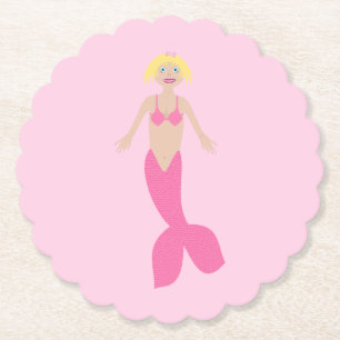 Porta-copo De Papel Bonito fantasia rosa Sereia