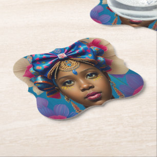 Porta-copo De Papel Bonito princesa com um enorme chapéu de arco