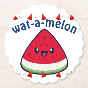Porta-copo De Papel Bonito Sorriso Kawaii Watermelon