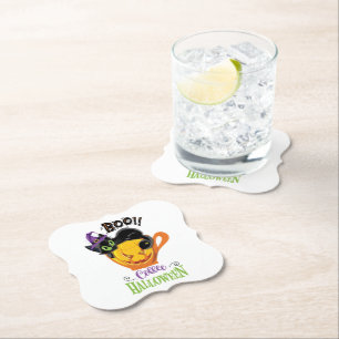 Porta-copo De Papel Boo Black Cat, Assustador Pumpkin Café Halloween