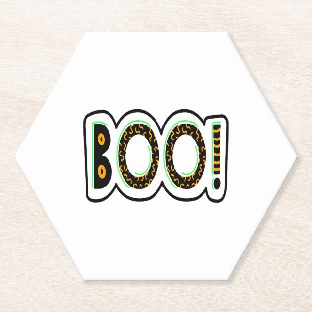 Porta-copo De Papel BOO Halloween (Frente)