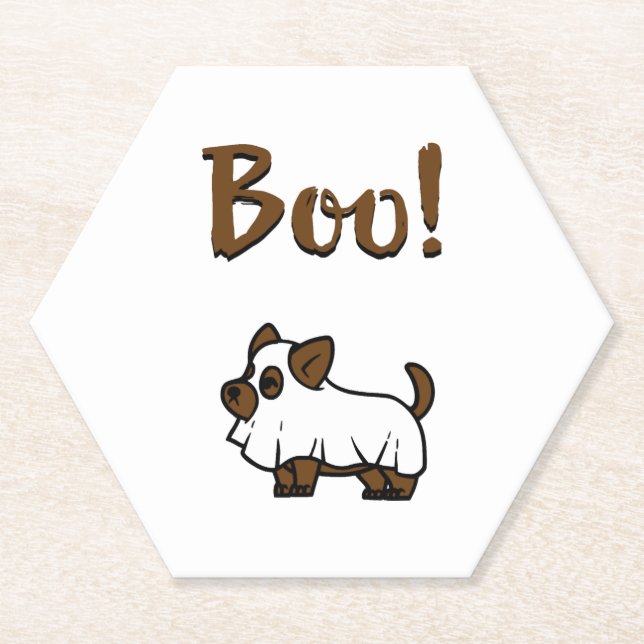 Porta-copo De Papel Boo Halloween (Frente)