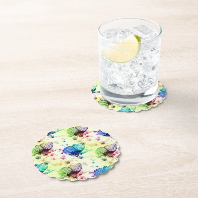 Porta-copo De Papel Borboletas de Aquarela (Insitu)