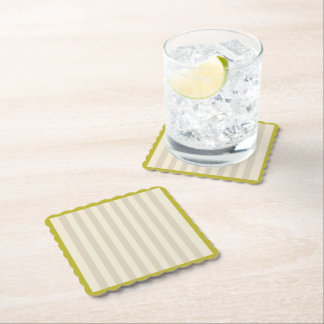 Porta-copo De Papel Borda Chartreuse com faixas de bronzeamento neutra