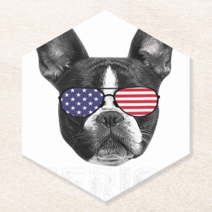 Porta-copo De Papel Boston Terrier 4 de julho Dog Lover Merica EUA